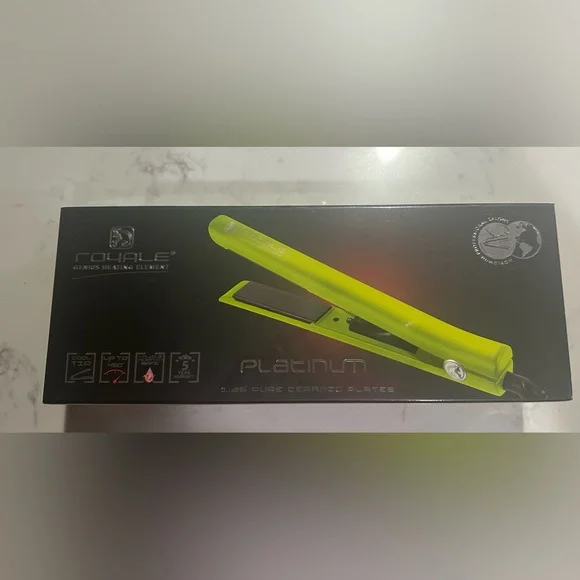 Royale Platinum Genius HeatingHair Straightener Pure Ceramic Plates 1.25